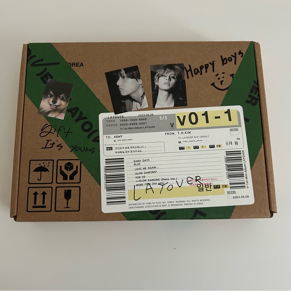 BTS V Taehyung Layover Album Green Box Version